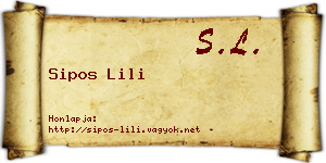 Sipos Lili névjegykártya