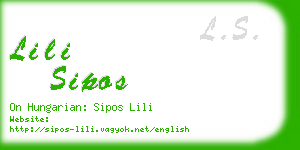 lili sipos business card
